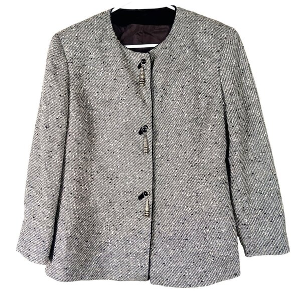 MIMMINA Vintage Italian Tweed Sparkle Skirt Suit 10 - Picture 4 of 16